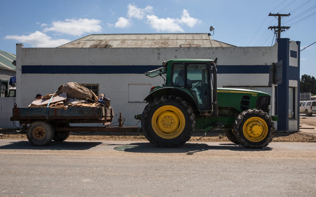 The clean-up continues in Wairoa on 21 February following Cyclone Gabrielle.
