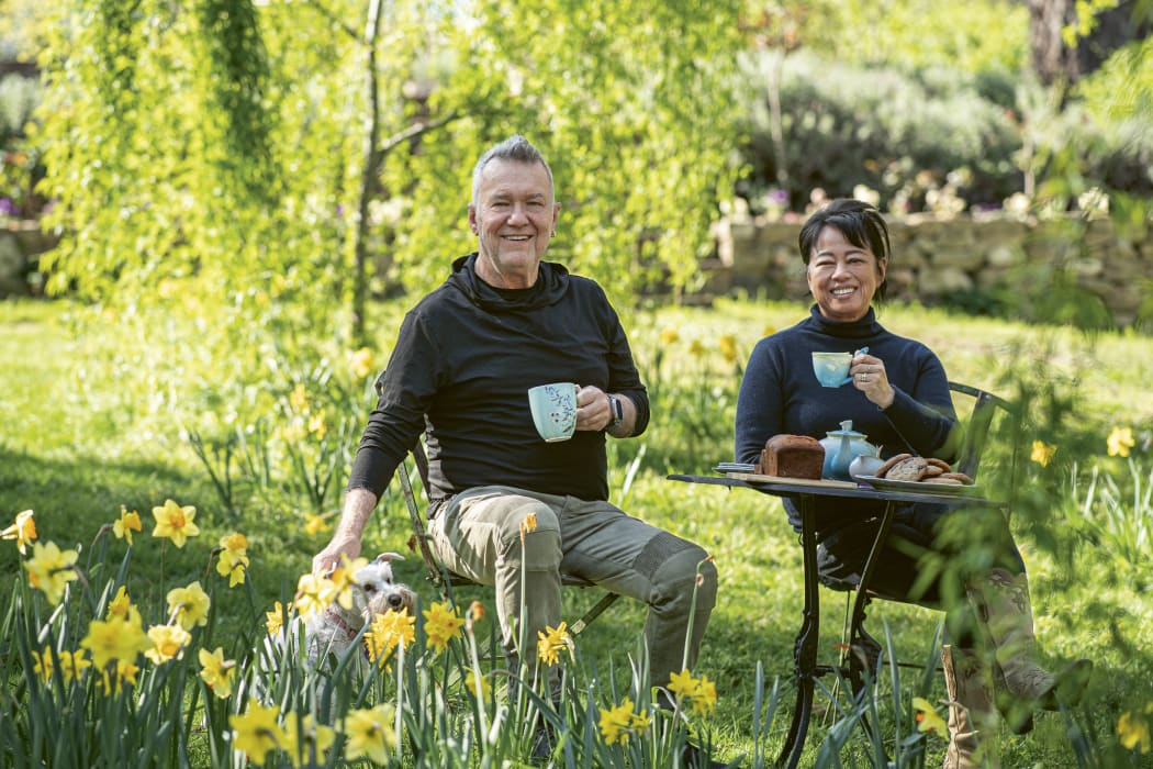 Jimmy and Jane Barnes on their property in Southern Highlands, New South Wales.