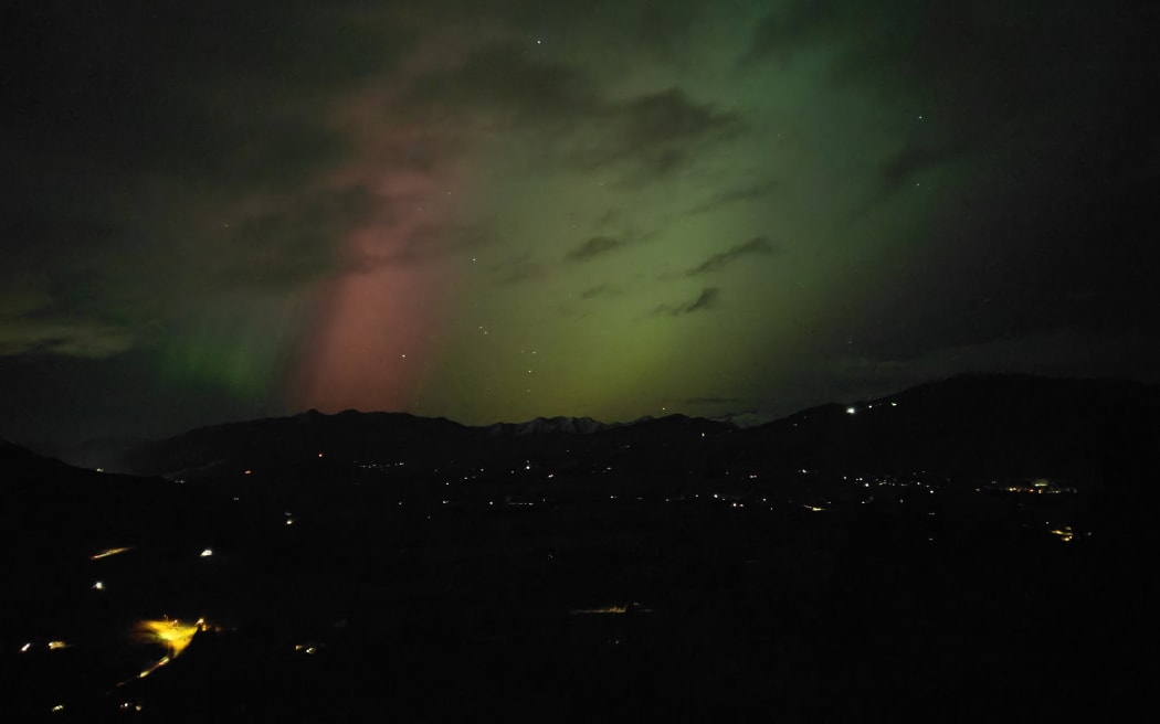 Aurora lights near Queenstown, 11 May, 2024.