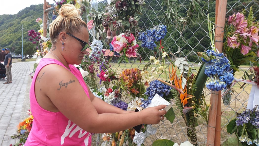 Allanah Marks drove down from Auckland to leave a tribute to Tipene.