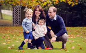 Britain's Prince William, Catherine, Duchess of Cambridge and their two children Prince George and Princess Charlotte in a photograph taken in late October.