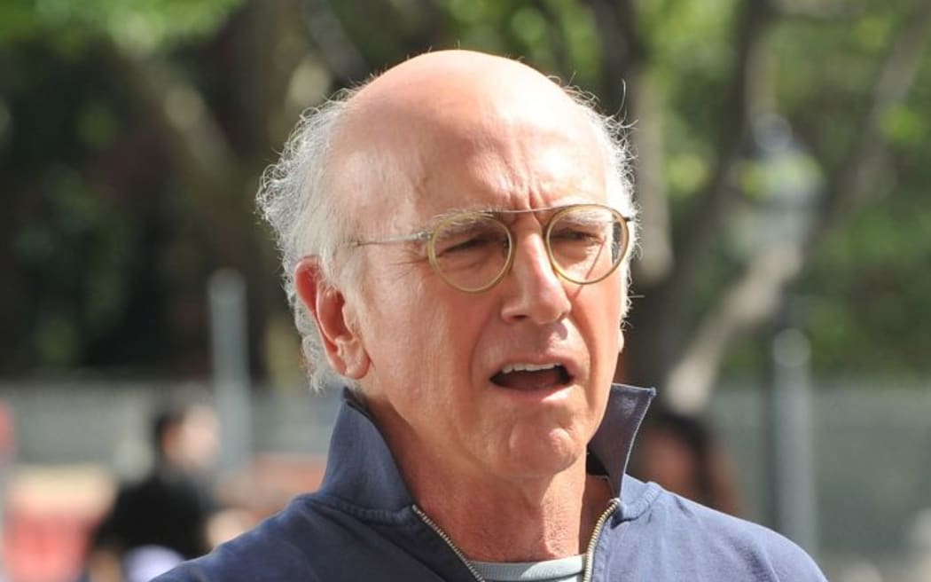 Larry David on location for "Curb Your Enthusiasm" on the streets of Manhattan on July 2, 2010 in New York City.  Getty Images / Bobby Bank