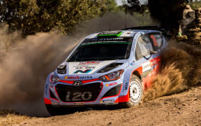 Hayden Paddon in action in Sardinia