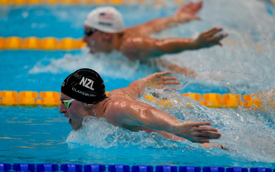 Lewis Clareburt, Men's 400m Individual Medley heat, Tokyo Aquatics Centre. Tokyo 2020 Olympic Games. Saturday 24th July 2021.