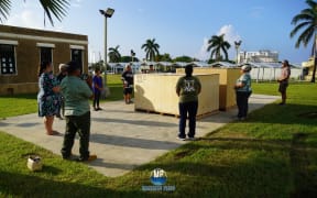 Weighing more than 10,000 pounds, it was recently shipped from Hawai'i to Saipan and is now housed at the Northern Marianas Museum of History and Culture.