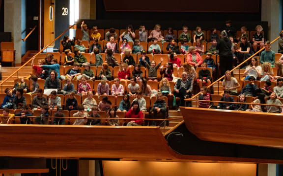 Children attending NZSO Schools Concert in the Michael Fowler Centre