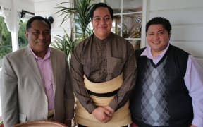 Foundation patron HRH Crown Prince Tupouto’a ‘Ulukalala (centre), President Siosaia Moehau (left) and member Sangster Saulala