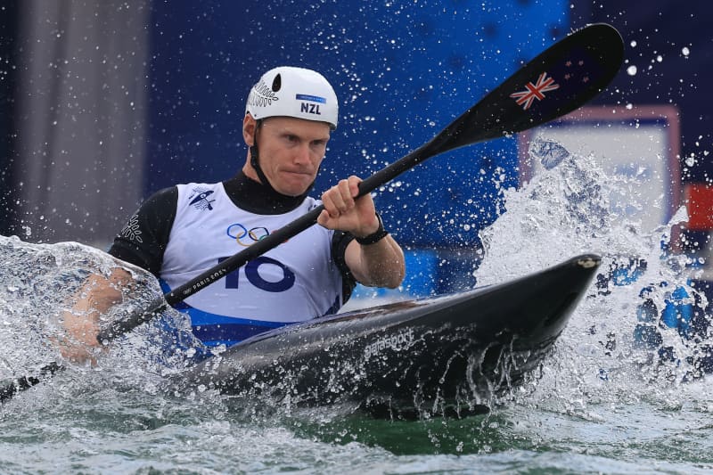 Men’s Kayak Single - Finn Butcher of New Zealand.
Men’s Kayak Single Canoe Slalom at Nautical St - White Water, Paris, France on Thursday 1 August 2024. Photo credit: Iain McGregor / www.photosport.nz