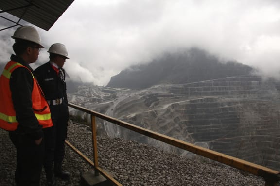 The Freeport McMoran mine near Grasberg, West Papua