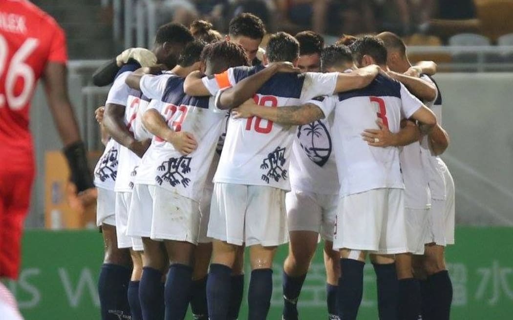 The Matao huddle together against Hong Kong.
