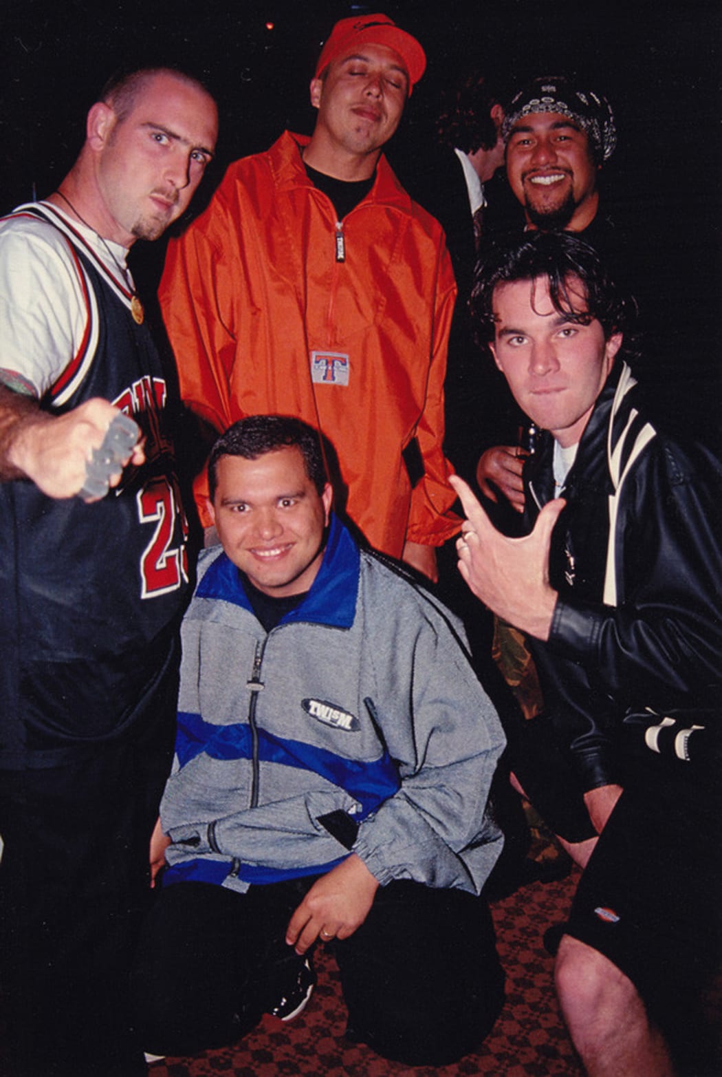 Otis Frizzell, Darryl 'DLT' Thomson,  Che-Fu, Mark 'Rhythm Slave' Williams,  Phil 'Sir-Vere' Bell at the 1996 APRA Silver Scrolls