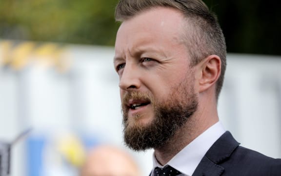 Local Government Minister Kieran McAnulty speaks at a media briefing on the government's Three Waters revamp, 13 April 2023.