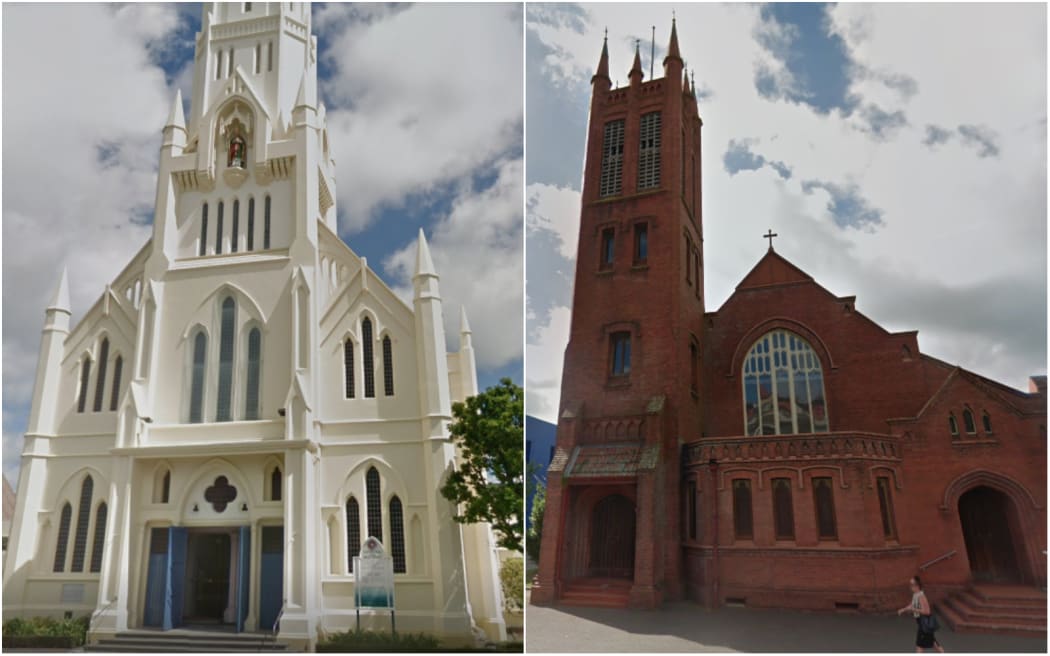 The Cathedral of the Holy Spirit, left, and the All Saints' Anglican Church.