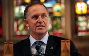 110314. Photo Diego Opatowski / RNZ. Prime Minister John Key announced that a referendum about a new flag will be held during the next parliamentary term.