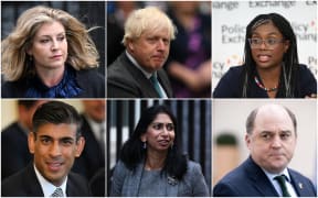 Penny Mordaunt, Boris Johnson, Kemi Badenoch, Rishi Sunak, Suella Braverman, Ben Wallace.