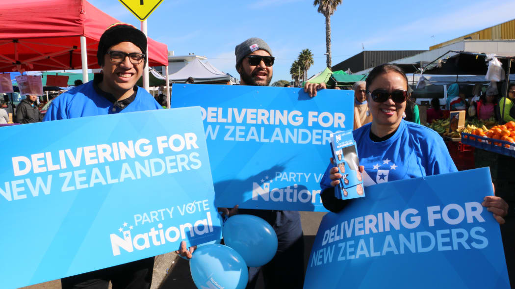 National Party supporters in Mangere.