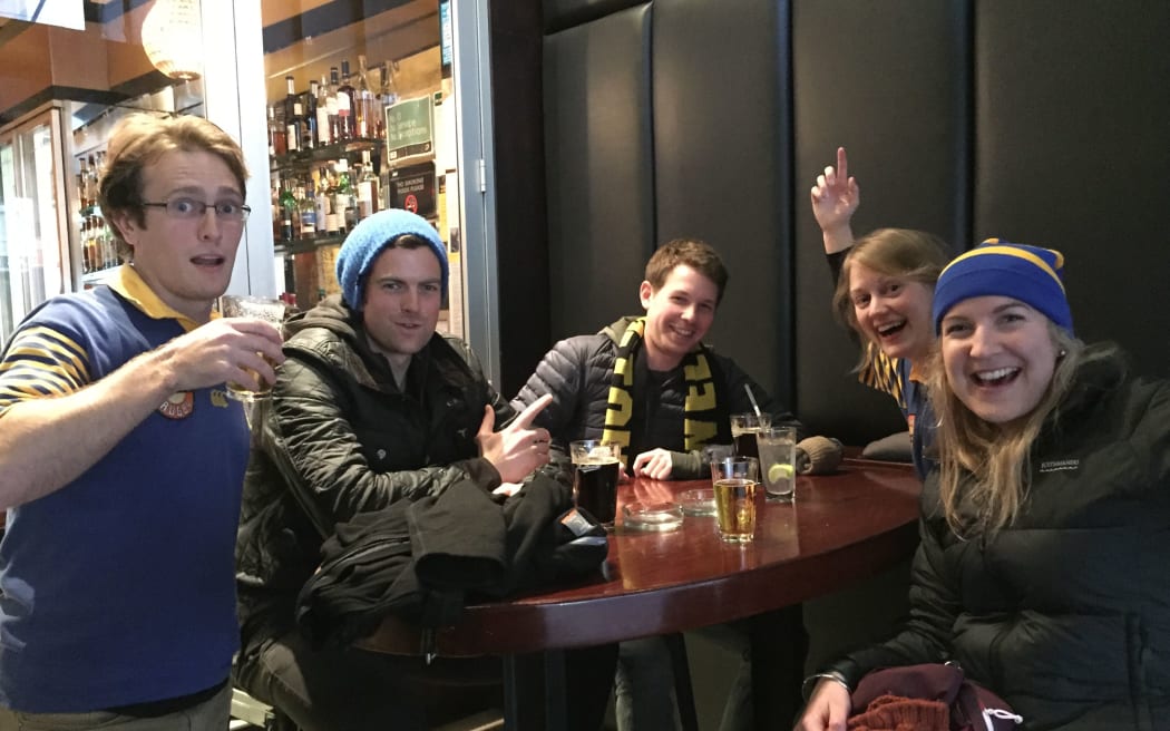Pre-match festivities in Wellington.