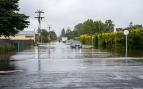 Flooded street Hastings