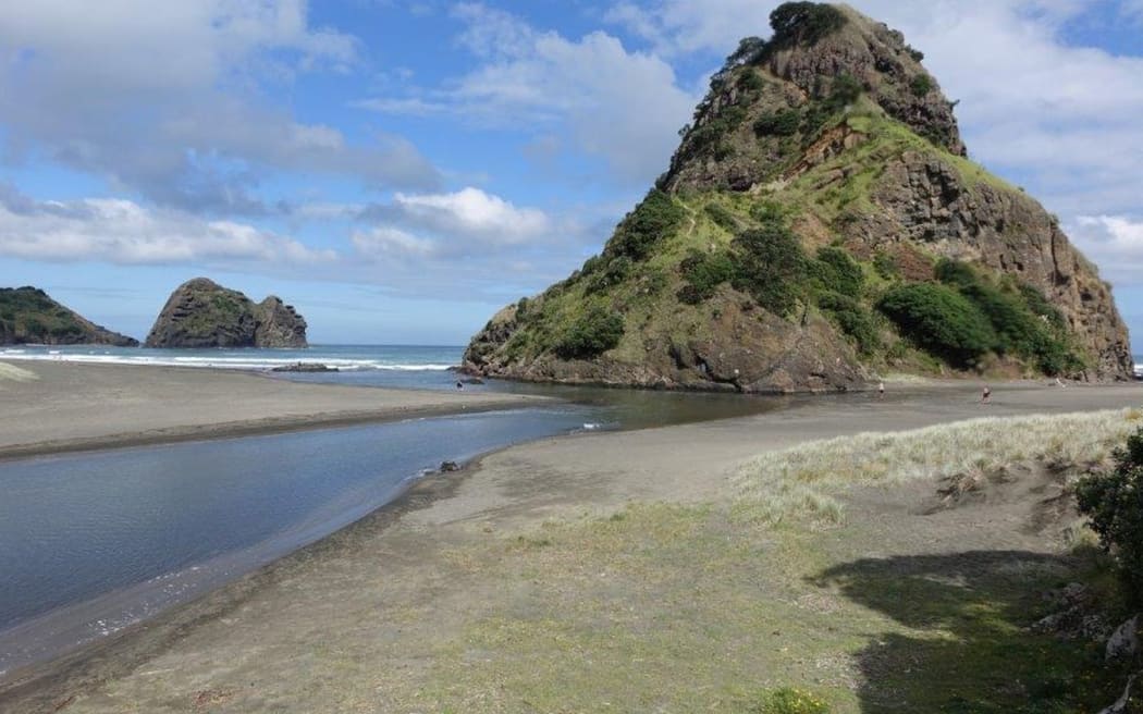 Piha beach and lagoon