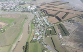An aerial shot of Edgecumbe on Sunday.