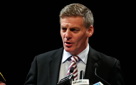 Bill English giving his Post Budget 2015 speech.
