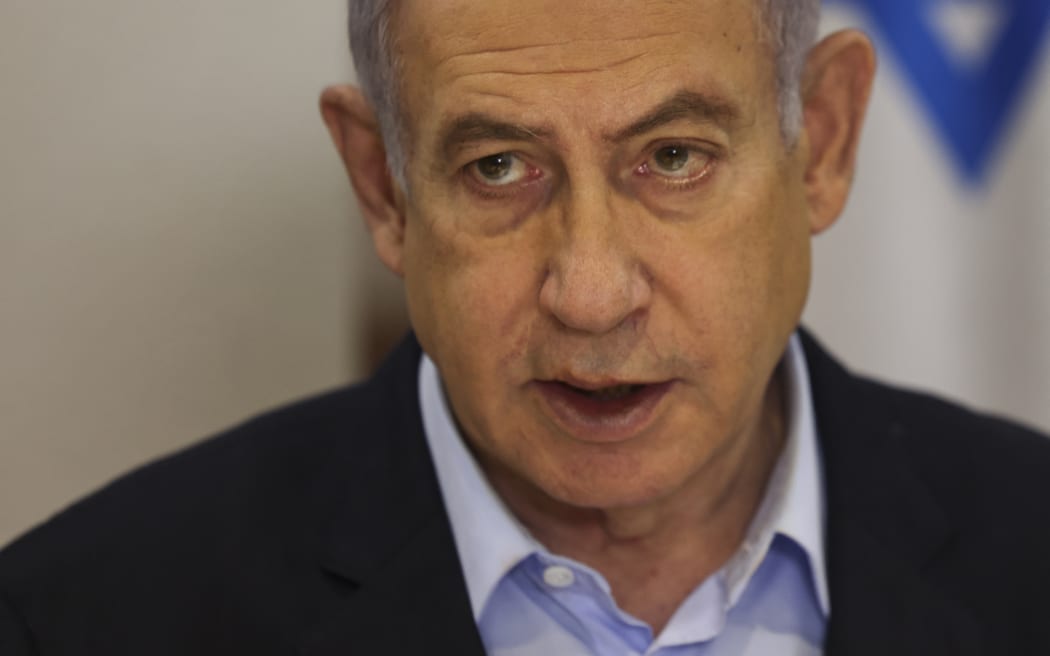 Israeli Prime Minister Benjamin Netanyahu at a cabinet meeting in Tel Aviv on 7 January, 2024.