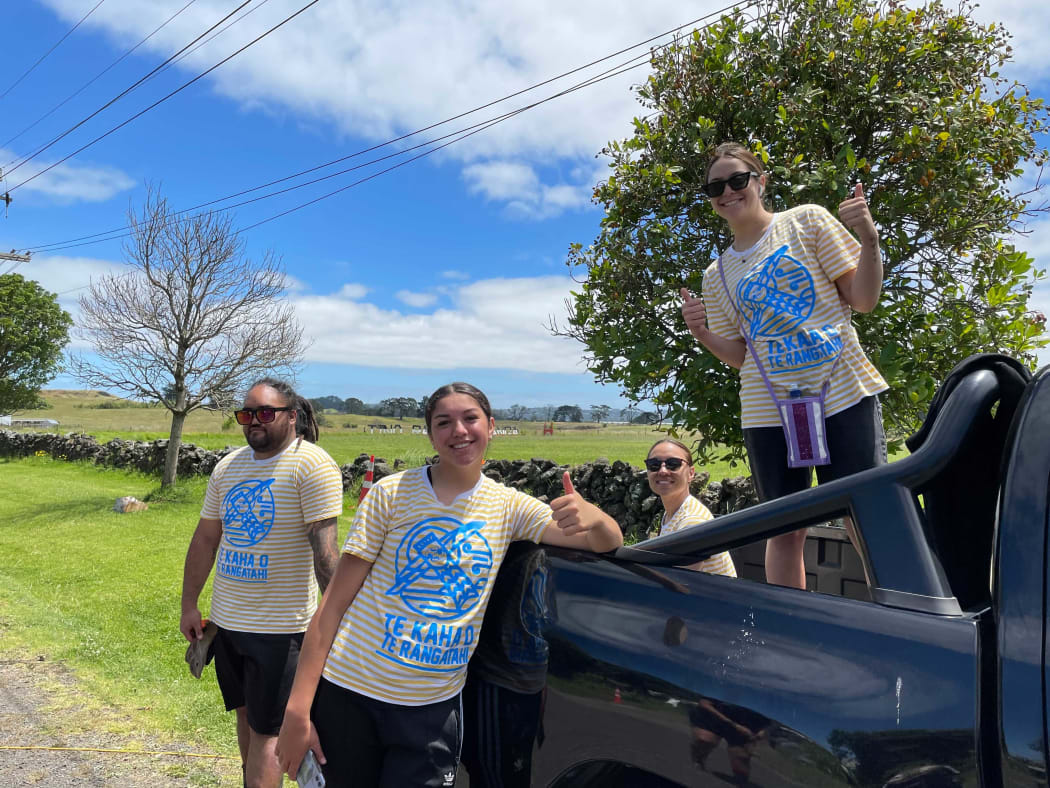 Members of Te Kaha O Te Rangatahi Indigenous Youth Hub are at Ihumātao to tautoko the cause and mana whenua ahead of the announcement.