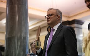 Australian Prime Minister Anthony Albanese welcomed to the New Zealand Parliament.