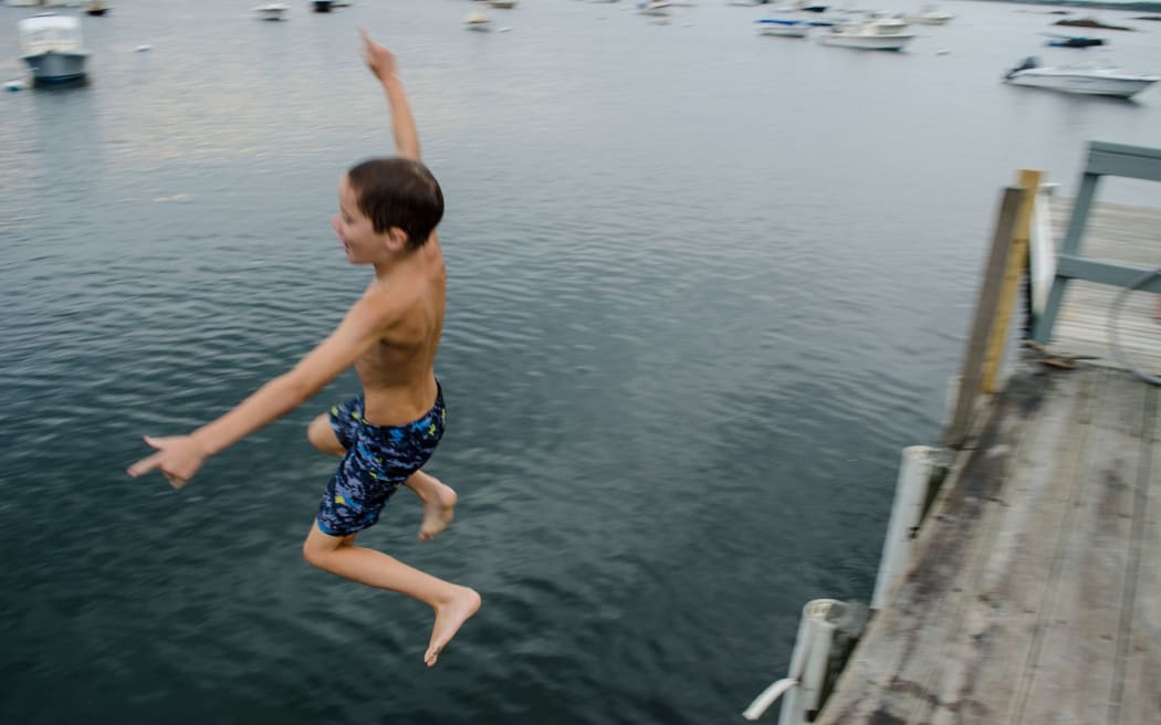 Jumping boy