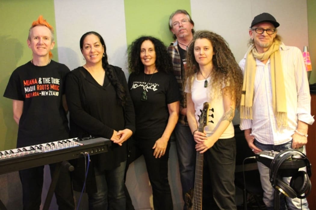 Moana and the Tribe with Trevor Reekie at RNZ in Auckland, 2014.