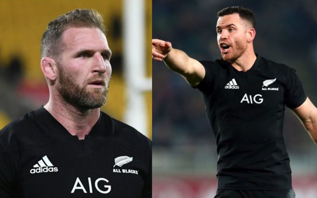 All Blacks captain Kieran Read and midfielder Ryan Crotty.