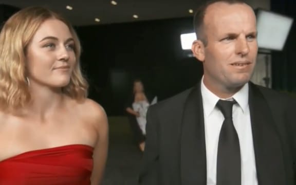 Goalkeeper Anna Leat and coach Leon Birnie.