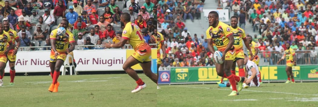 Ase and Watson Boas in action for the PNG Hunters this season.