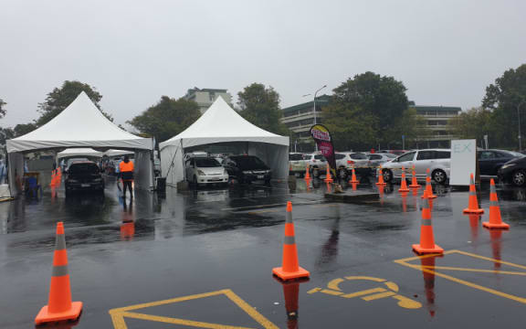 Covid-19 testing centre in Ōtara.