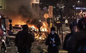 A protest against Covid-19 measures in the Dutch city of Rotterdam turned violent.