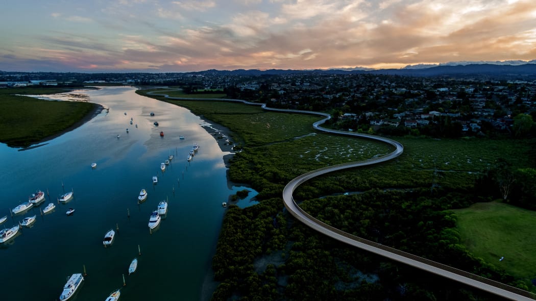 The $37 million shared path alongside the Whau River connecting New Lynn and Te Atatū