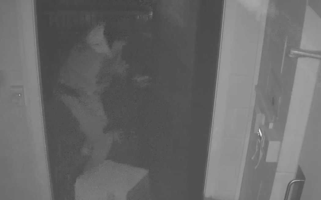 This person was caught on a security camera breaking into Crave in Auckland's Morningside.