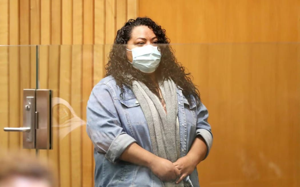 Faith Fruean in the dock at the Whanganui District Court for financial crimes against two young relatives from Samoa.