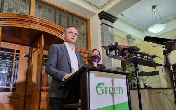 Green Party co-leaders James Shaw and Marama Davidson.