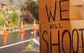 Newshub finds a grim message for would be thieves in Esk Valley.