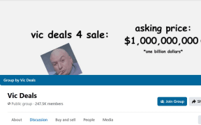 A Facebook cover image depicts a meme of Dr Evil. The text above him reads  'Vic Deals 4 Sale. Asking price: one billion dollars.