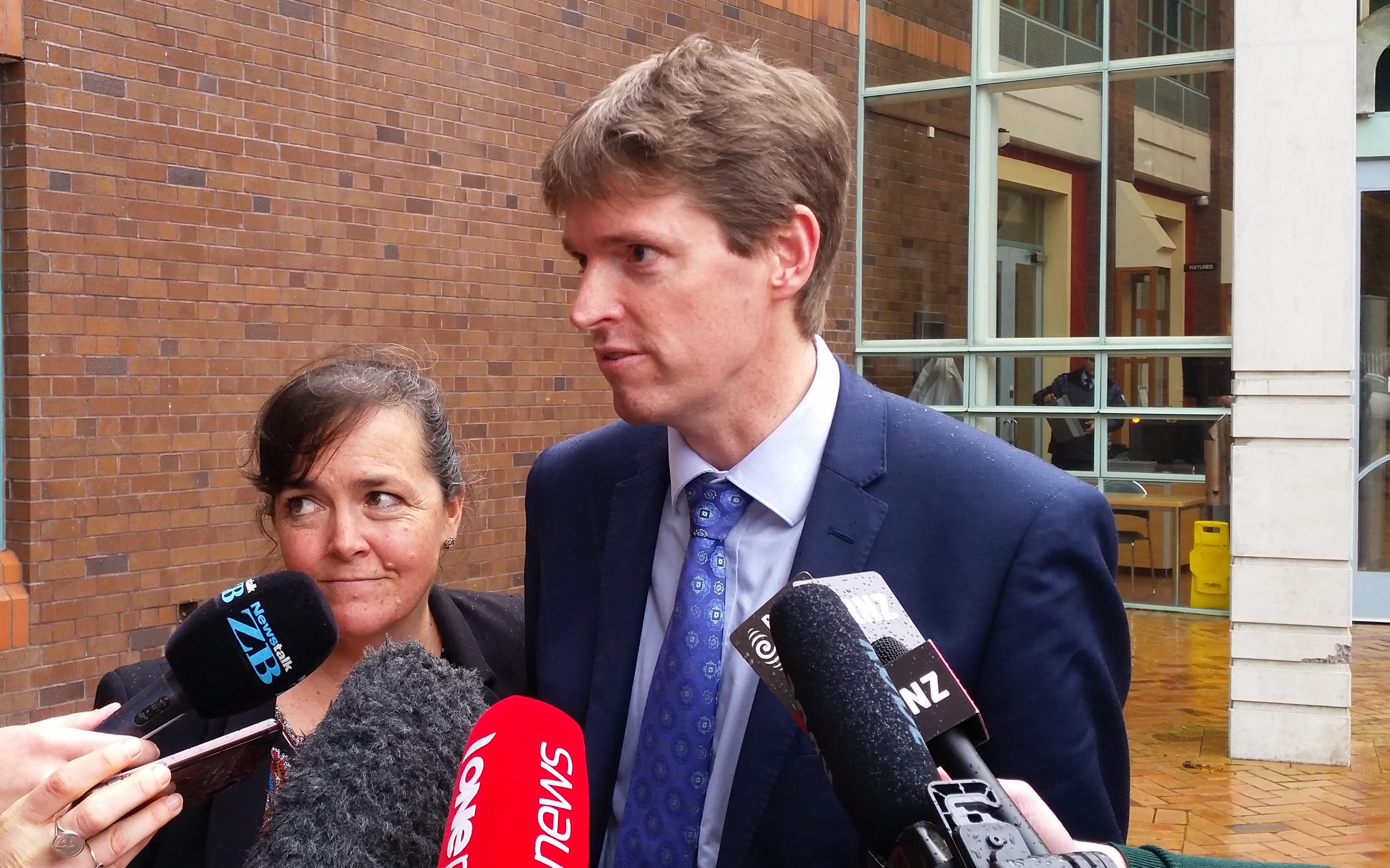 Colin Craig speaks to reporters outside the High Court in Auckland after the jury delivered its verdict.