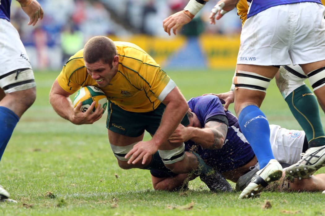 Matt Hodgson made his first test start in the Wallabies shock loss to Samoa in 2011.