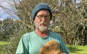 Colin Craig-Brown with Dug (not a spud)