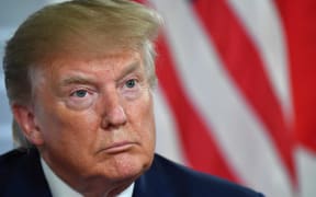 US President Donald Trump at the G7 summit in Biarritz, France.