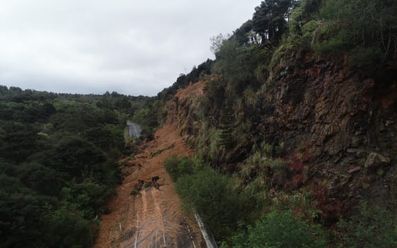 Parts of Bethells Road were washed out and impassable by vehicle.