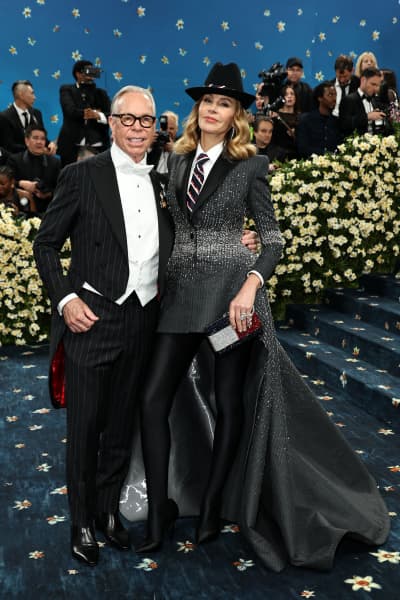 Tommy Hilfiger and Dee Ocleppo Hilfiger attend the 2025 Met Gala Celebrating "Superfine: Tailoring Black Style" at Metropolitan Museum of Art on May 05, 2025 in New York City.