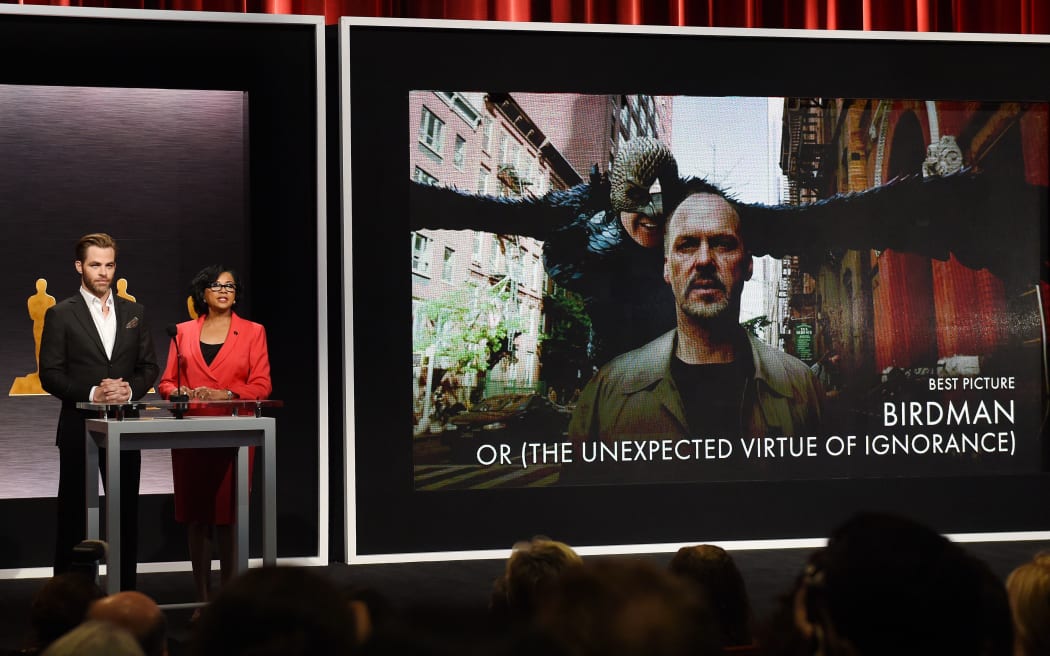 'Birdman' is announced as one of the Oscar nominees for Best Picture during the nominations ceremony.