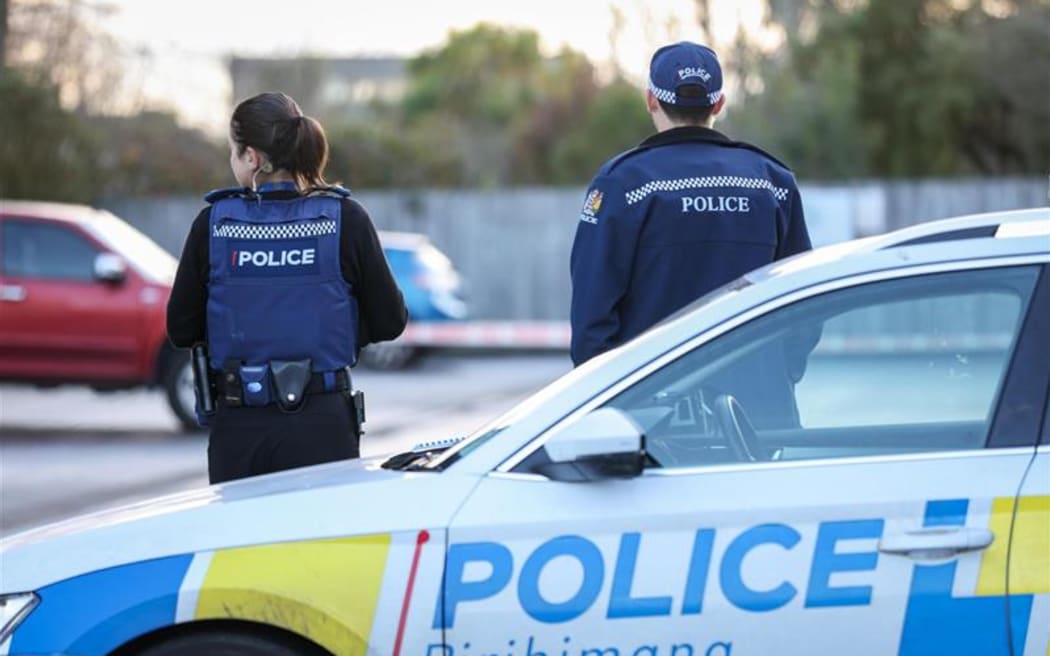 Police at the scene of an unexplained death in Riccarton, Christchurch on 19 June.
