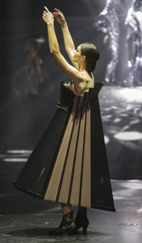 Diva's Dreamscape, the supreme winner for the Wearable of Wearable Art in 2015, designed by Peter Wakeman.